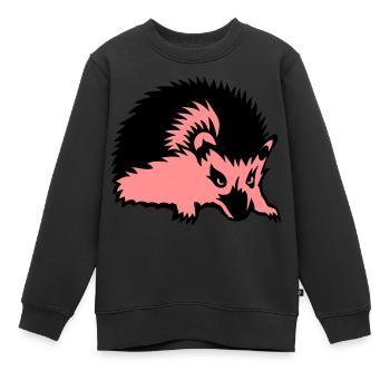 herisson pic mechant - Sweat Premium enfant bio - noir - Devant - AI Model Kid Female (0cm)
