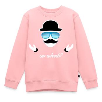 so what Sir - Kinder Premium Organic Sweatshirt - Rosa - Vorne - AI Model Kid Female (0cm)