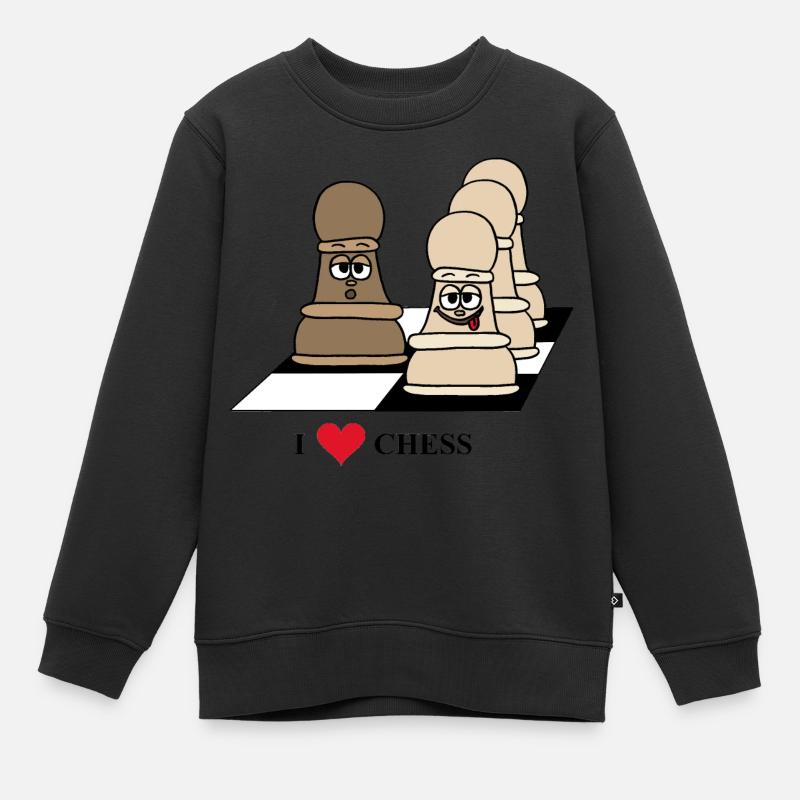 Échecs, pion, échecs - Sweat Premium enfant bio - noir