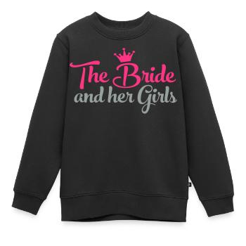 braut - Kinder Premium Organic Sweatshirt - Schwarz - Vorne - AI Model Kid Female (0cm)