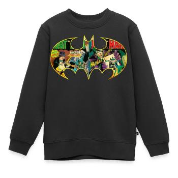 Batman Logo Comic - Kinder Premium Organic Sweatshirt - Schwarz - Vorne - AI Model Kid Female (0cm)