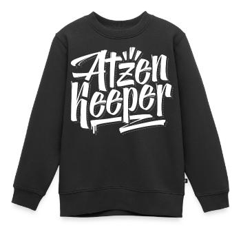Atzen Keeper / MC Bogy / Berlin Crime - Kinder Premium Organic Sweatshirt - Schwarz - Vorne - AI Model Kid Female (0cm)