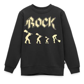 Rock - Kinder Premium Organic Sweatshirt - Schwarz - Vorne - AI Model Kid Female (0cm)