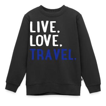 Reisen - Kinder Premium Organic Sweatshirt - Schwarz - Vorne - AI Model Kid Female (0cm)
