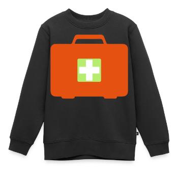 Erste Hilfe Koffer - Kinder Premium Organic Sweatshirt - Schwarz - Vorne - AI Model Kid Female (0cm)