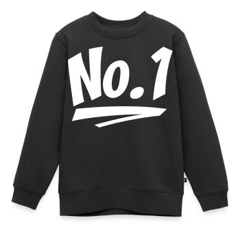 Nummer eins - Kinder Premium Organic Sweatshirt - Schwarz - Vorne - AI Model Kid Female (0cm)