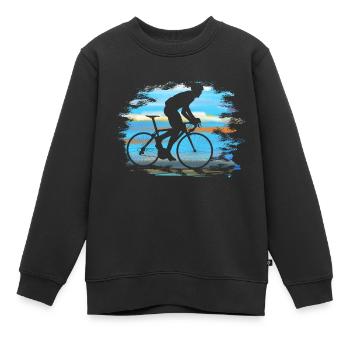 Rennrad - Kinder Premium Organic Sweatshirt - Schwarz - Vorne - AI Model Kid Female (0cm)