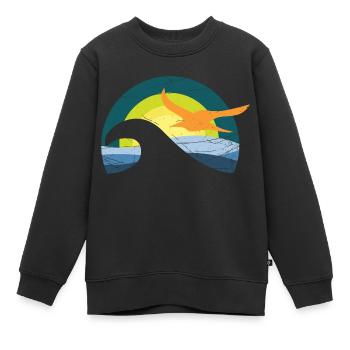 Möwe am Meer - Kinder Premium Organic Sweatshirt - Schwarz - Vorne - AI Model Kid Female (0cm)