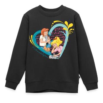 Bibi und Tina 'Schmusekätzchen' - Kinder Premium Organic Sweatshirt - Schwarz - Vorne - AI Model Kid Female (0cm)