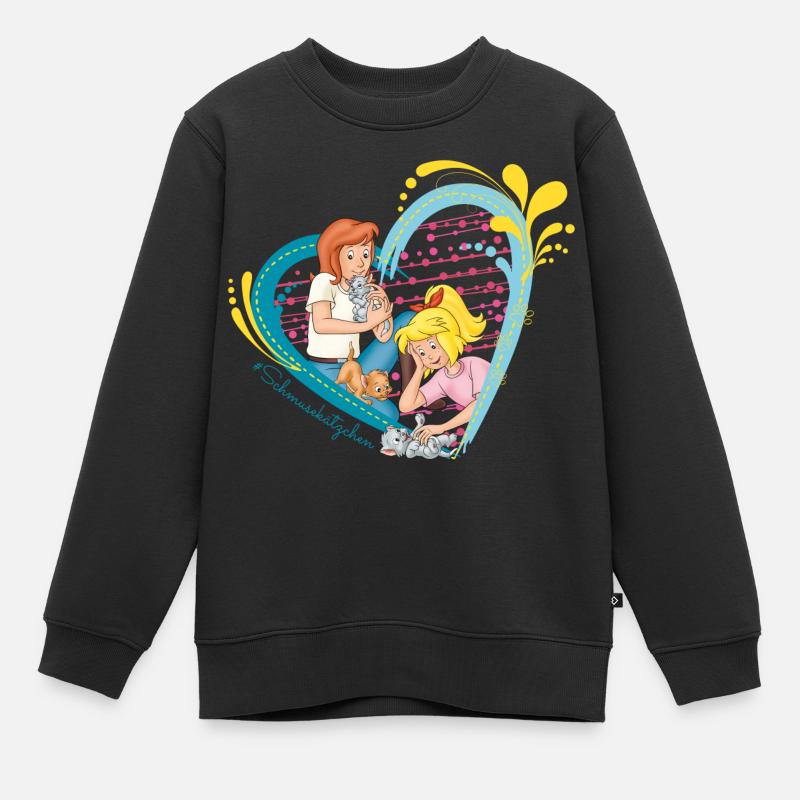 Bibi und Tina 'Schmusekätzchen' - Kinder Premium Organic Sweatshirt - Schwarz