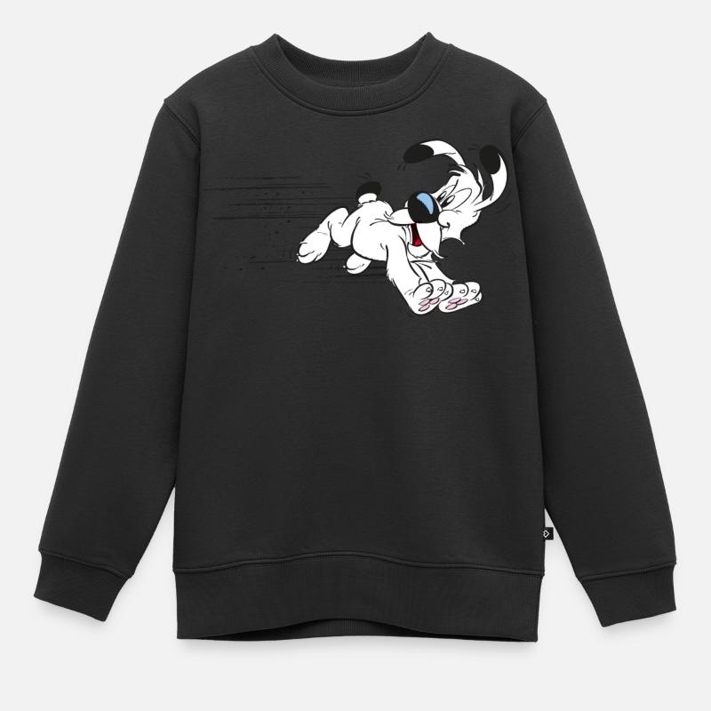 Asterix - Idéfix - Sweat Premium enfant bio - noir