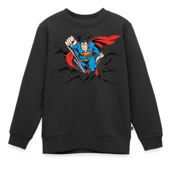 DC Comics Originals Superman Flying - Kids Premium Organic Sweatshirt - black - Front - AI Model Kid Female (0cm)