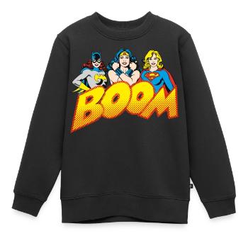 DC Comics Originals Wonder Woman Supergirl - Kinder Premium Organic Sweatshirt - Schwarz - Vorne - AI Model Kid Female (0cm)