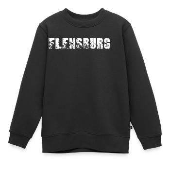 Flensburg - Kinder Premium Organic Sweatshirt - Schwarz - Vorne - AI Model Kid Female (0cm)