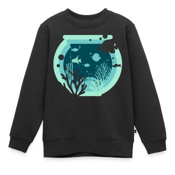 Aquarium - Aquatique - Sweat Premium enfant bio - noir - Devant - AI Model Kid Female (0cm)