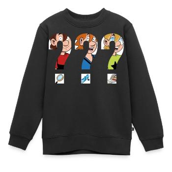 Die Drei ??? Kids Silhouetten - Kinder Premium Organic Sweatshirt - Schwarz - Vorne - AI Model Kid Female (0cm)