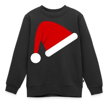 Bonnet de Noël de Nicolas - Sweat Premium enfant bio - noir - Devant - AI Model Kid Female (0cm)