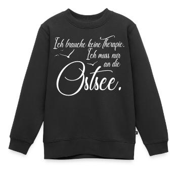 Ostsee Spruch | Ostsee Heimat | Sprüche - Kinder Premium Organic Sweatshirt - Schwarz - Vorne - AI Model Kid Female (0cm)