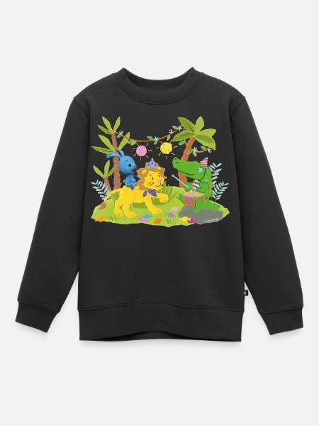 KiKANiNCHEN Dschungelparty - Kinder Premium Organic Sweatshirt - Schwarz