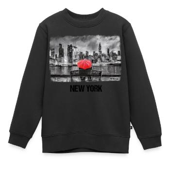 Parapluie PD Moreno New York - Sweat Premium enfant bio - noir - Devant - AI Model Kid Female (0cm)
