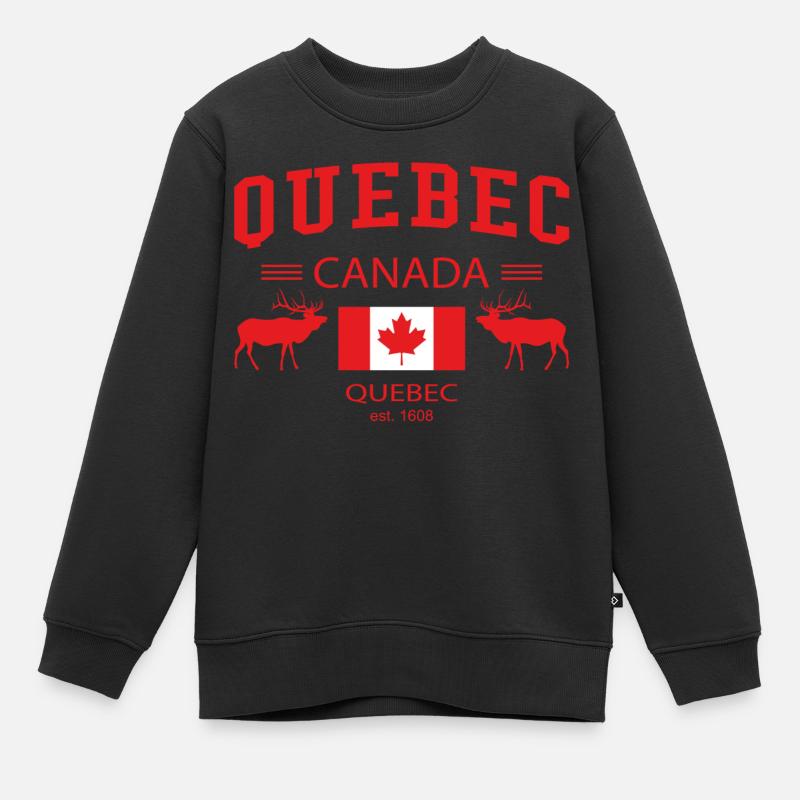 Québec - Sweat Premium enfant bio - noir