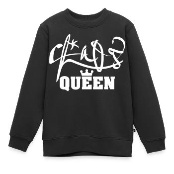 Reine du chaos - Sweat Premium enfant bio - noir - Devant - AI Model Kid Female (0cm)