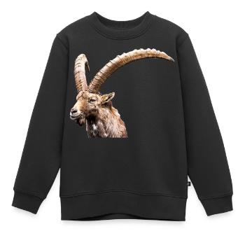 Capricorne - Sweat Premium enfant bio - noir - Devant - AI Model Kid Female (0cm)