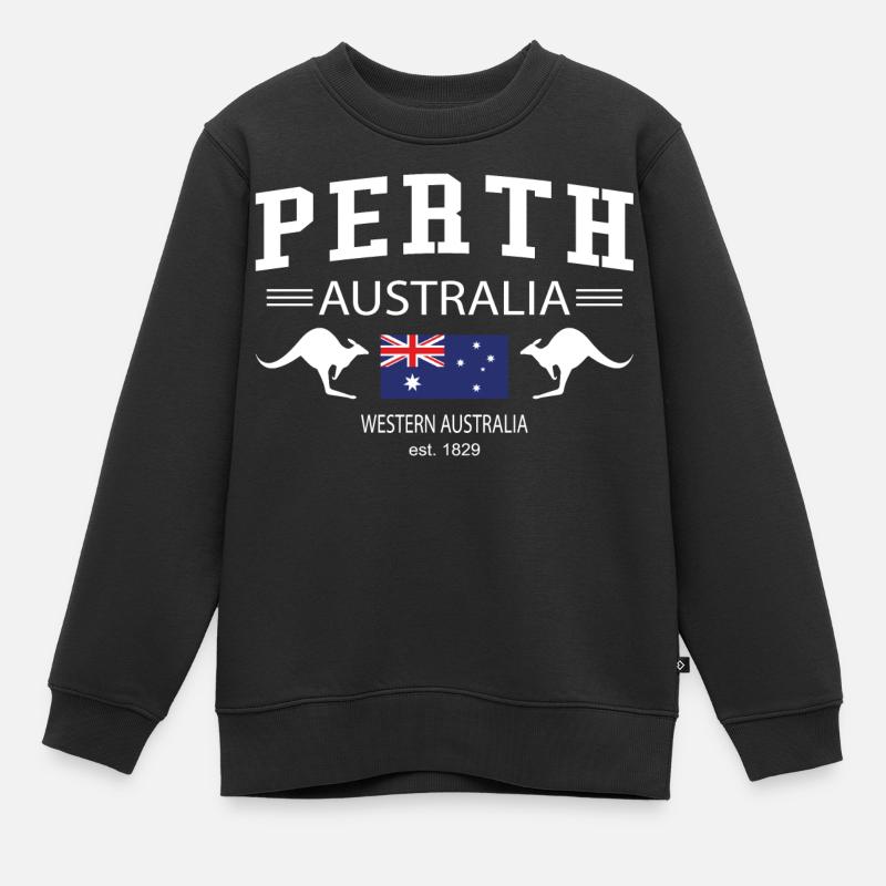Perth - Sweat Premium enfant bio - noir