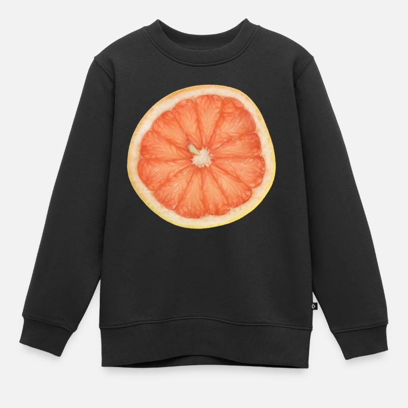 Grapefruit - Kids Premium Organic Sweatshirt - black