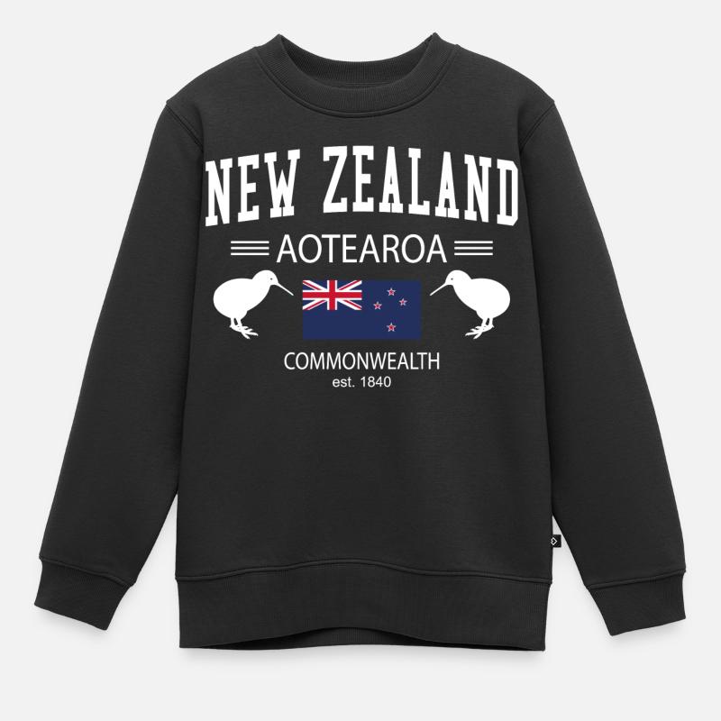 Nouvelle-Zélande - Sweat Premium enfant bio - noir