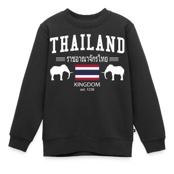 Thailand - Kinder Premium Organic Sweatshirt - Schwarz - Vorne - AI Model Kid Female (0cm)