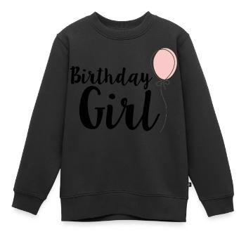 Birthday girl - Kids Premium Organic Sweatshirt - black - Front - AI Model Kid Female (0cm)