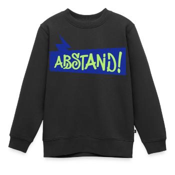 ABSTAND HALTEN Sprechblase Kinder Virus Grippe - Kinder Premium Organic Sweatshirt - Schwarz - Vorne - AI Model Kid Female (0cm)