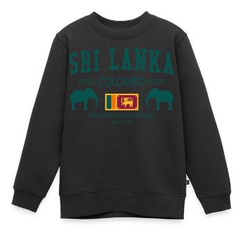 Sri Lanka - Sweat Premium enfant bio - noir - Devant - AI Model Kid Female (0cm)