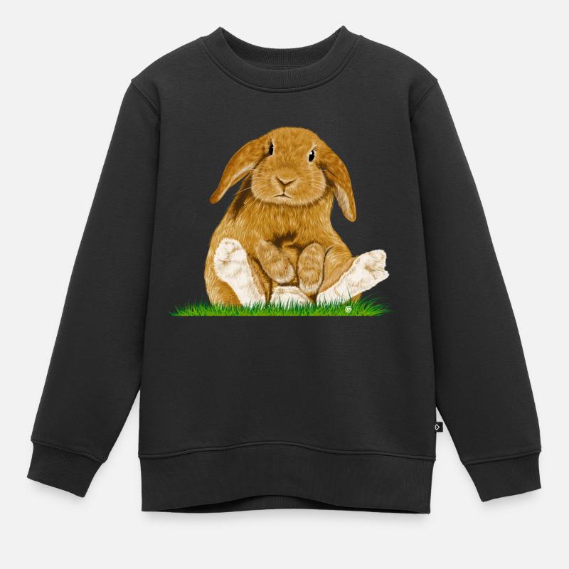 lapin! - Sweat Premium enfant bio - noir