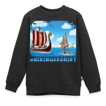Wickie Und Die Starken Männer Wikingershirt - Kinder Premium Organic Sweatshirt - Schwarz - Vorne - AI Model Kid Female (0cm)