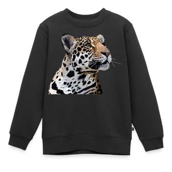 Jaguar - Kinder Premium Organic Sweatshirt - Schwarz - Vorne - AI Model Kid Female (0cm)