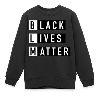 BLACK LIVES MATTER - Kinder Premium Organic Sweatshirt - Schwarz - Vorne - AI Model Kid Female (0cm)