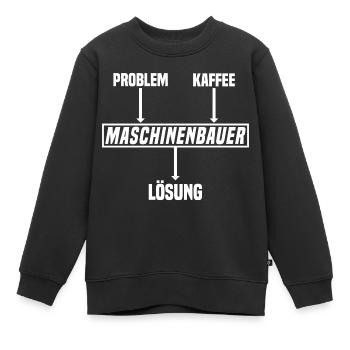Maschinenbau Fahrzeugtechnik Student Ingenieur - Kinder Premium Organic Sweatshirt - Schwarz - Vorne - AI Model Kid Female (0cm)