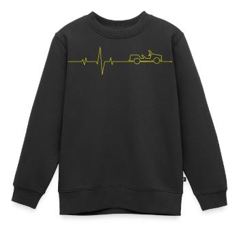  Kübel Cabrio Herzschlag Puls P 601 gelb - Kinder Premium Organic Sweatshirt - Schwarz - Vorne - AI Model Kid Female (0cm)