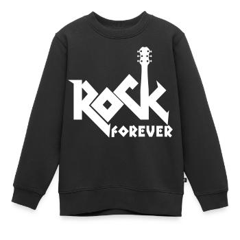 Rock - Forever - S 7133 - Kinder Premium Organic Sweatshirt - Schwarz - Vorne - AI Model Kid Female (0cm)