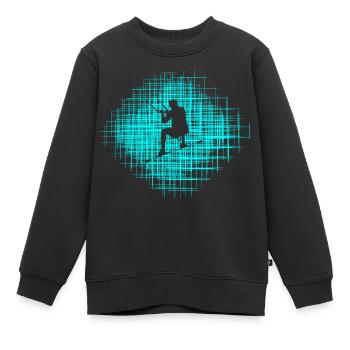 Kiter - Kinder Premium Organic Sweatshirt - Schwarz - Vorne - AI Model Kid Female (0cm)