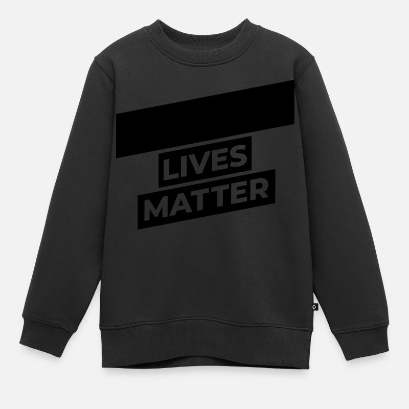 les vies noires comptent - Sweat Premium enfant bio - noir