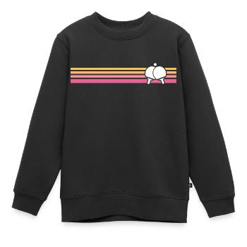 Ping-pong retro ping pong t-shirt - Sweat Premium enfant bio - noir - Devant - AI Model Kid Female (0cm)