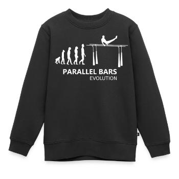 Parallelbarren Parallel Bars Evolution Turnen - Kinder Premium Organic Sweatshirt - Schwarz - Vorne - AI Model Kid Female (0cm)