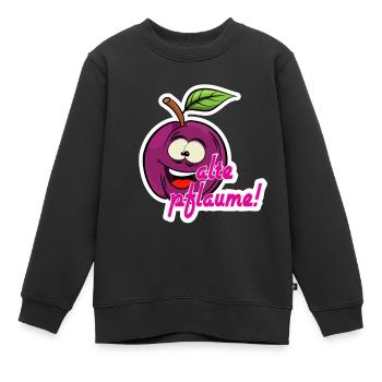 Alte pflaume - Kinder Premium Organic Sweatshirt - Schwarz - Vorne - AI Model Kid Female (0cm)