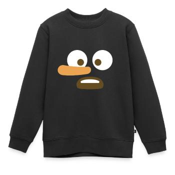 Emoji menteur - Sweat Premium enfant bio - noir - Devant - AI Model Kid Female (0cm)