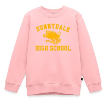 Produits dérivés du logo Sunnydale High School - Sweat Premium enfant bio - rose - Devant - AI Model Kid Female (0cm)