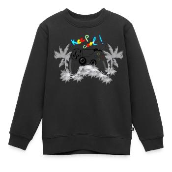 Spielen - Kinder Premium Organic Sweatshirt - Schwarz - Vorne - AI Model Kid Female (0cm)