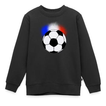 Ballon de foot france - Sweat Premium enfant bio - noir - Devant - AI Model Kid Female (0cm)